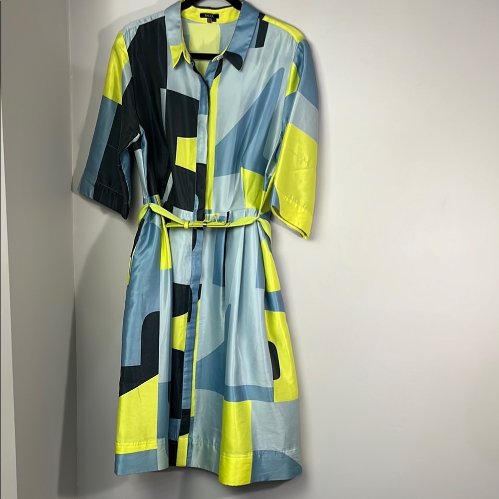 Raoul Ava shirt dress with belt. Silk blend